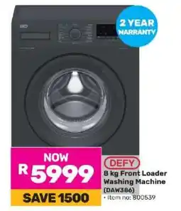 Game DEFY 8 kg Front Loader Washing Machine (DAW386) offer