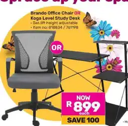 Game Brando Office Chair OR Koga Level Study Desk offer