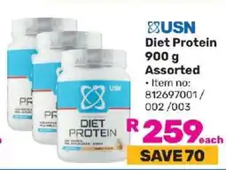 Game USN Diet Protein 900 g Assorted offer