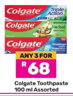 Game Colgate Toothpaste 100 ml Assorted offer