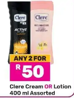 Game Clere Cream OR Lotion offer