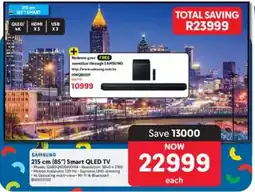 Makro SAMSUNG 215cm 85" Smart QLED TV offer