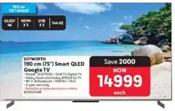 Makro SKYWORTH 190cm 75" Smart QLED Google TV offer
