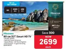 Makro Hisense 80cm 32" Smart HD TV offer