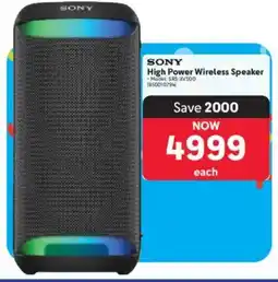 Makro SONY High Power Wireless Speaker offer