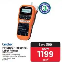 Makro Brother PT-E110VP Industrial Label Printer offer