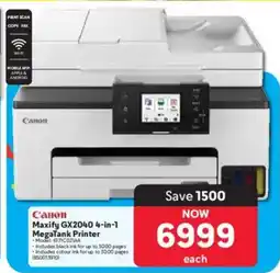Makro Canon Maxify GX2040 4-in-1 MegaTank Printer offer