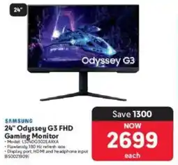 Makro SAMSUNG 24" Odyssey G3 FHD Gaming Monitor offer