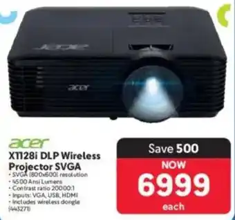 Makro Acer X1128i DLP Wireless Projector SVGA offer