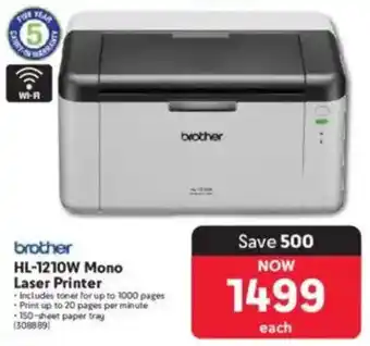 Makro Brother HL-1210W Mono Laser Printer offer