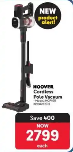 Makro HOOVER Cordless Pole Vacuum offer