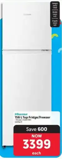 Makro Hisense Top Fridge/ Freezer offer