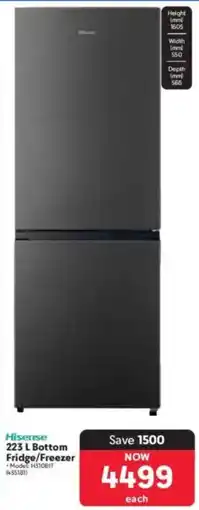 Makro Hisense Bottom Fridge/ Freezer offer