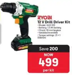 Makro RYOBI 12 V Drill Driver Kit offer