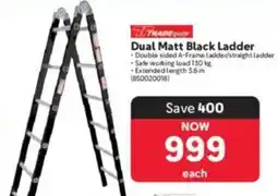 Makro Tradequip Dual Matt Black Ladder offer