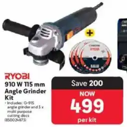 Makro RYOBI 910 W 115 mm Angle Grinder Kit offer