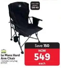 Makro Camp Master Le Mans Hard Arm Chair offer