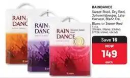 Makro RAIN DANCE Sweet Rosé, Dry Red, Johannisberger, Late Harvest, Blanc De Blanc or Sweet Red offer