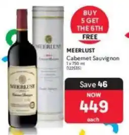 Makro MEERLUST Cabernet Sauvignon offer