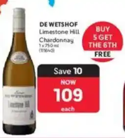 Makro DE WETSHOF Limestone Hill Chardonnay offer