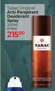 Dis-Chem Tabac Original Anti Perspirant Deodorant Spray-200ml offer