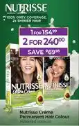Dis-Chem Garnier Nutrisse Creme Permanent Hair Colours-For 1 offer
