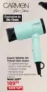 Dis-Chem Carmen Esprit 1600W DC Travel Hair Dryer (454154) offer