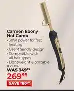 Dis-Chem Carmen Ebony Hot Comb (335816) offer