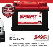 AutoZone Sabat Battery Size 658 SBT.658-Each offer