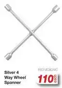AutoZone 4 Way Wheel Spanner (Silver) FED.VIC80/4C offer