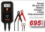 AutoZone Osram 6V And 12V Battery Charger 4Amp (Fully Automatic) FED.OEBCS904-Each offer