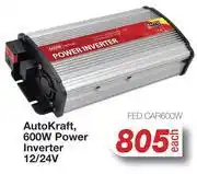 AutoZone AutoKraft 600W Power Inverter 12/24V FED.CAR600W offer