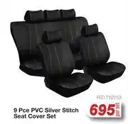 AutoZone 9 Pce PVC Silver Stitch Seat Cover Set FED.TY2253-Per Set offer