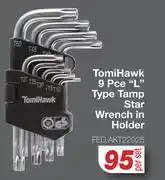 AutoZone Tomi Hawk 9 Pce L Type Tamp Star Wrench In Holder FED.AKT22925-Per Set offer