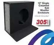 AutoZone Auto Kraft 12 Single Carpeted Subwoofer Enclosure DSA.B12SQUANT-Each offer