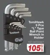 AutoZone Tomi Hawk 9 Pce L Type Ball Point Wrench In Holder FED.AKT22927-Per Set offer