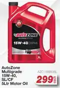 AutoZone Auto Zone Multigrade 15W-40 SL/CF Motor Oil AZC.15W405L-5L Each offer