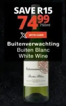 Checkers Hyper Buitenverwachting Buiten Blanc White Wine offer