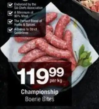 Checkers Hyper Championship Boerie Bites offer