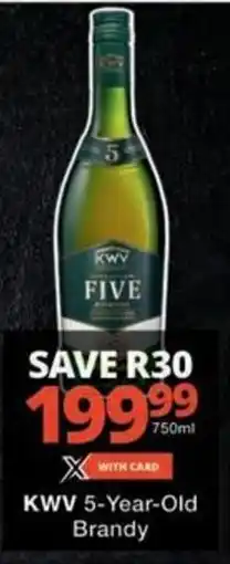 Checkers Hyper KWV 5-Year-Old Brandy offer
