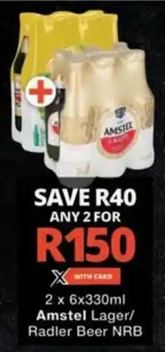 Checkers Hyper Amstel Lager/ Radler Beer NRB offer