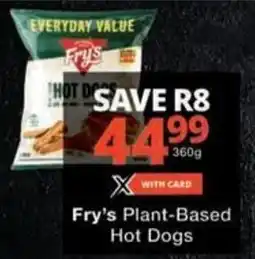 Checkers Hyper Fry's Plant-Based Hot Dogs offer
