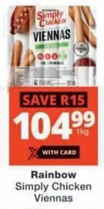 Checkers Hyper Rainbow Simply Chicken Viennas offer