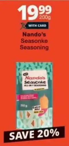 Checkers Hyper Nando's Seasonke Seasoning offer