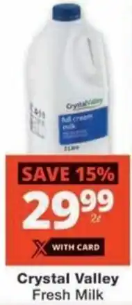 Checkers Hyper Crystal Valley Fresh Milk offer