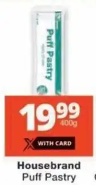 Checkers Hyper Housebrand Puff Pastry offer