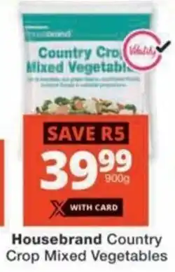 Checkers Hyper Housebrand Country Crop Mixed Vegetables offer