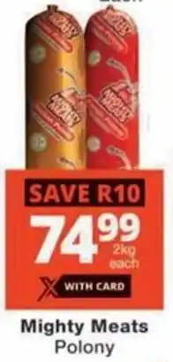Checkers Hyper Mighty Meats Polony offer