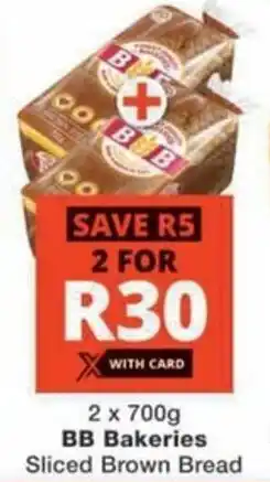 Checkers Hyper BB Bakeries Sliced Brown Bread offer