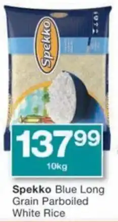 Checkers Hyper Spekko Blue Long Grain Parboiled White Rice offer